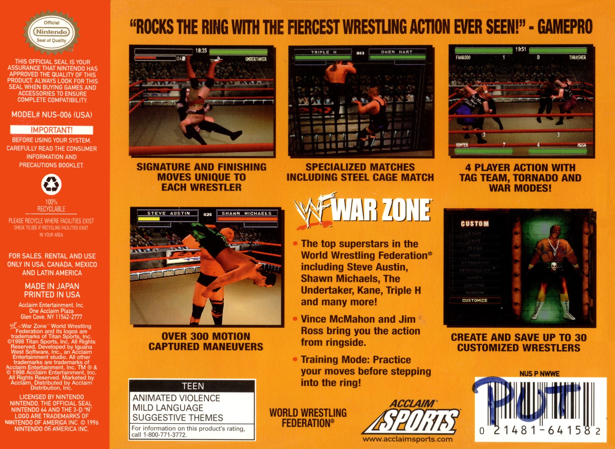 WWF War Zone (N64) (gamerip) (1998) MP3 - Download WWF War Zone